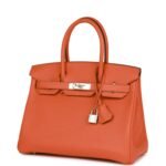 Hermès Birkin 30 Orange Poppy Clemence Palladium Hardware - Image 4
