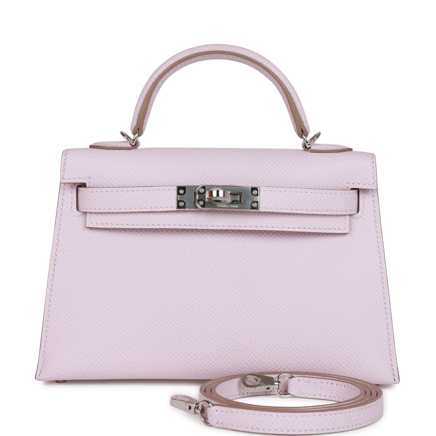02C9BA87-060C-664B-20E0-CFEED95A5C9B Hermès Kelly Sellier 20 Mauve Pale Epsom Palladium Hardware - Image 1
