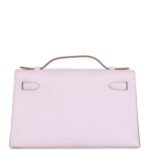 Hermès Kelly Pochette Mauve Pale Swift Palladium Hardware - Image 4