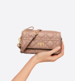 DIOR CARO POUCH Blush Supple Cannage Calfskin - Image 8