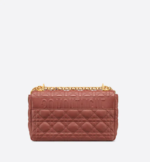MEDIUM DIOR CARO BAG Rust-Colored Supple Cannage Calfskin - Image 4