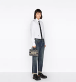 MINI DIOR BOOK TOTE Blue Dior Oblique Embroidery (22.5 x 15 x 6 cm) - Image 4