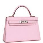 Hermès Kelly Sellier 20 Rose Sakura Chevre Palladium Hardware - Image 2