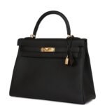 Hermès Kelly Retourne 32 Black Togo Gold Hardware - Image 5