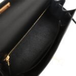Hermès Kelly Sellier 25 Black Epsom Gold Hardware - Image 8