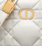 DIOR CARO BOX BAG Latte Quilted Macrocannage Calfskin - Image 4