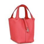 Hermès Picotin Lock 18 Rose Texas Clemence Palladium Hardware - Image 2