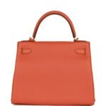 Hermès Kelly Retourne 28 Orange Togo Gold Hardware - Image 4