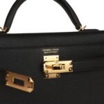 Hermès Kelly Sellier 20 Black Epsom Gold Hardware - Image 8