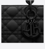 SMALL LADY DIOR MY ABCDIOR BAG Black Ultramatte Cannage Calfskin - Image 3