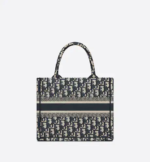 SMALL DIOR BOOK TOTE Blue Dior Oblique Embroidery (26.5 x 21 x 14 cm) - Image 2