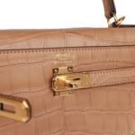 Hermès Kelly Retourne 25 Chai Matte Alligator Gold Hardware (HANDMADE) - Image 7