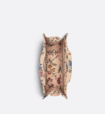 MEDIUM DIOR BOOK TOTE Natural Multicolor Raffia Embroidered with Dior Petites Fleurs (36 x 27.5 x 16.5 cm) - Image 2