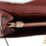 Hermès Kelly Wallet To Go Bordeaux Epsom Gold Hardware - Image 8