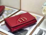 Dior 30 Montaigne Wallet On Chain In Red Patent Calfskin - Image 2