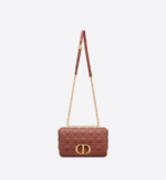MEDIUM DIOR CARO BAG Rust-Colored Supple Cannage Calfskin - Image 3