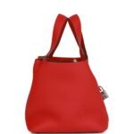 Hermès Picotin Lock 18 Vermillion Clemence Palladium Hardware - Image 3