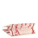 CHRISTIAN DIOR Canvas Embroidered Medium Dioramour D-Royaume Book Tote Red White - Image 3