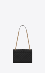 SAINT LAURENT ENVELOPE MEDIUM IN QUILTED GRAIN DE POUDRE EMBOSSED LEATHER - Image 2