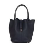 Hermès Picotin Lock 18 Bleu Nuit Clemence and Matte Alligator Touch Palladium Hardware