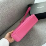 SAINT LAURENT Le 5 à 7 Leather Bag in Bubblegum Pink - Image 4