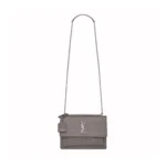 Saint Laurent Sunset Medium In Crocodile Embossed Shiny Leather