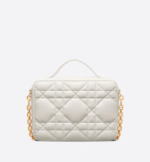 DIOR CARO BOX BAG Latte Quilted Macrocannage Calfskin - Image 5