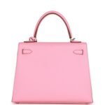 Hermès Kelly Sellier 25 Rose Confetti Epsom Palladium Hardware - Image 4