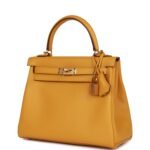Hermès Kelly Retourne 25 Jaune Ambre Swift Gold Hardware - Image 5
