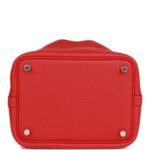 Hermès Picotin Lock 18 Vermillion Clemence Palladium Hardware - Image 6