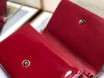 Dior 30 Montaigne Wallet On Chain In Red Patent Calfskin - Image 6