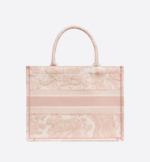 MEDIUM DIOR BOOK TOTE Pink Toile de Jouy Embroidery (36 x 27.5 x 16.5 cm) - Image 3