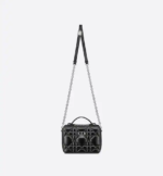 DIOR CARO BOX BAG Black Quilted Macrocannage Calfskin - Image 3