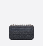 MEDIUM DIOR CARO BAG Navy Blue Macrocannage Felt - Image 2