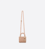MICRO LADY DIOR BAG Pink Cannage Lambskin with Heart Motif - Image 3