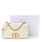 CHRISTIAN DIOR Lambskin Cannage Large Caro Bag Ivory - Image 4