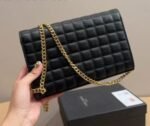 SAINT LAURENT LAMBSKIN CASSANDRE CHAIN WALLET - Image 5