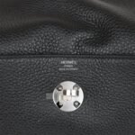 Hermès Lindy 26 Black Clemence Palladium Hardware - Image 8