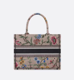 MEDIUM DIOR BOOK TOTE Pink Multicolor Dior Petites Fleurs Embroidery (36 x 27.5 x 16.5 cm) - Image 2