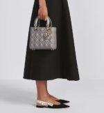 SMALL LADY DIOR MY ABCDIOR BAG Steel Gray Cannage Lambskin - Image 6