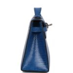 Hermès Kelly Pochette Bleu Saphir Lizard Palladium Hardware  (HANDMADE) - Image 3