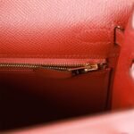 Hermès Kelly Sellier 25 Rouge Venetian Epsom Gold Hardware - Image 9