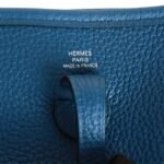 Hermès Evelyne TPM Bag Deep Blue Maurice Palladium Hardware - Image 7