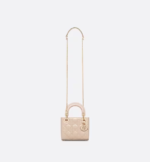 MINI LADY DIOR BAG Aesthetic Beige Patent Cannage Calfskin - Image 3