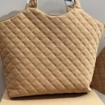 SAINT LAURENT ICARE MAXI SHOPPING BAG IN QUILTED NUBUCK SUEDE - Image 4