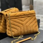 LOULOU SMALL CHAIN BAG IN “Y” QUILTED SUEDE - Image 7
