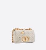SMALL DIOR CARO BAGIvory Supple Cannage Calfskin