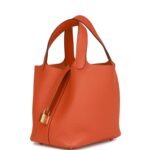 Hermès Picotin Lock 18 Orange Clemence Gold Hardware - Image 5