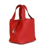 Hermès Picotin Lock 18 Vermillion Clemence Palladium Hardware - Image 5