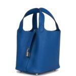 Hermès Picotin Lock 18 Bleu France Clemence Palladium Hardware - Image 5